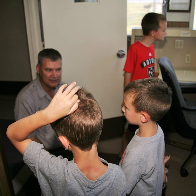 Ranger with young boys