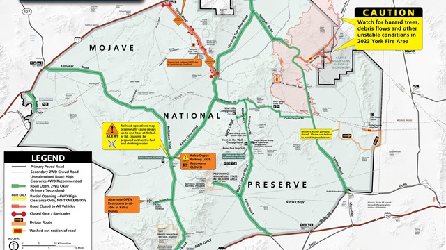 A map of Mojave National Preserve