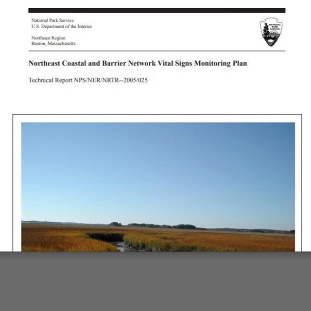 Screenshot of monitoring plan cover page