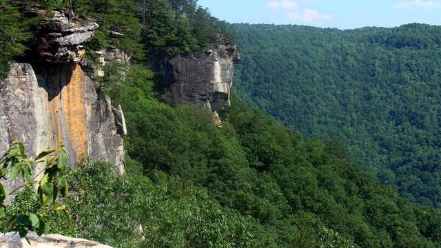 cliffs alongside of a gorge