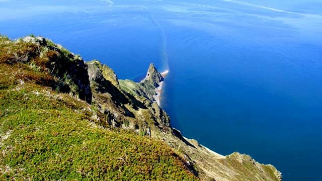 A view of the ocean from Qayassiq Island, Walrus Islands National Historic Landmark