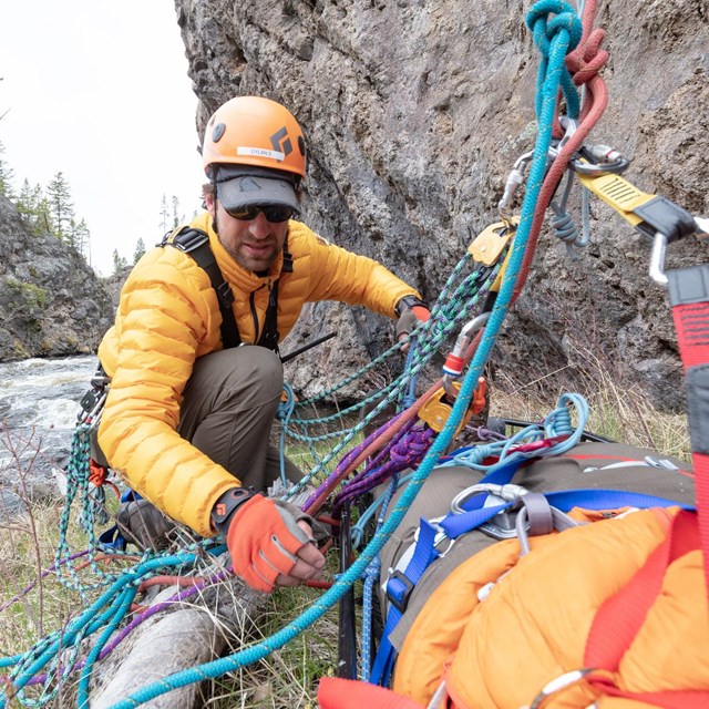 Ranger on an airborne stretcher