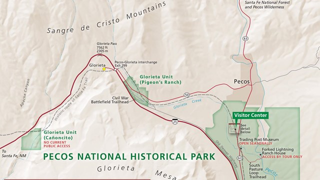 Pecos National Historical Park map
