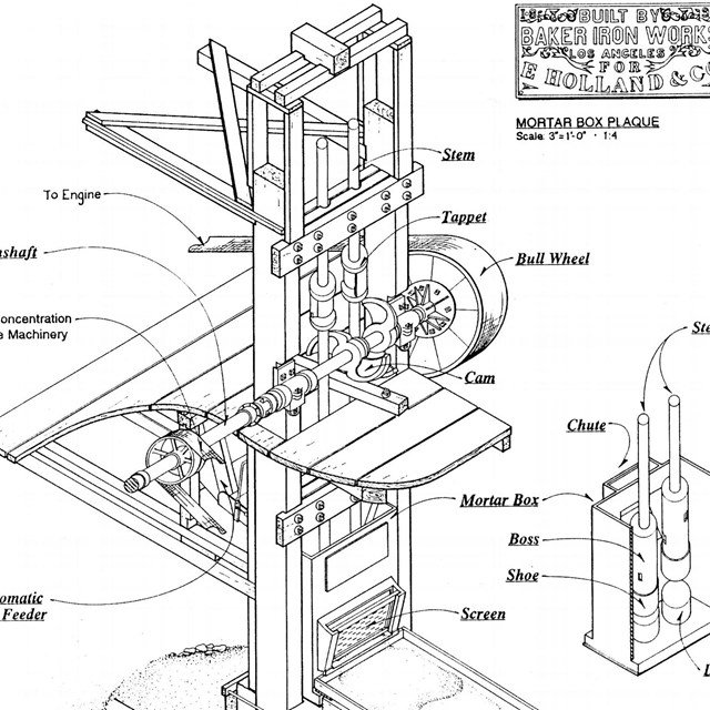 Stamp Battery Axonometric Drawing