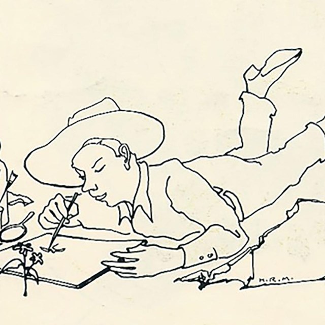 A Self-Portrait of Henry Mockel at Work