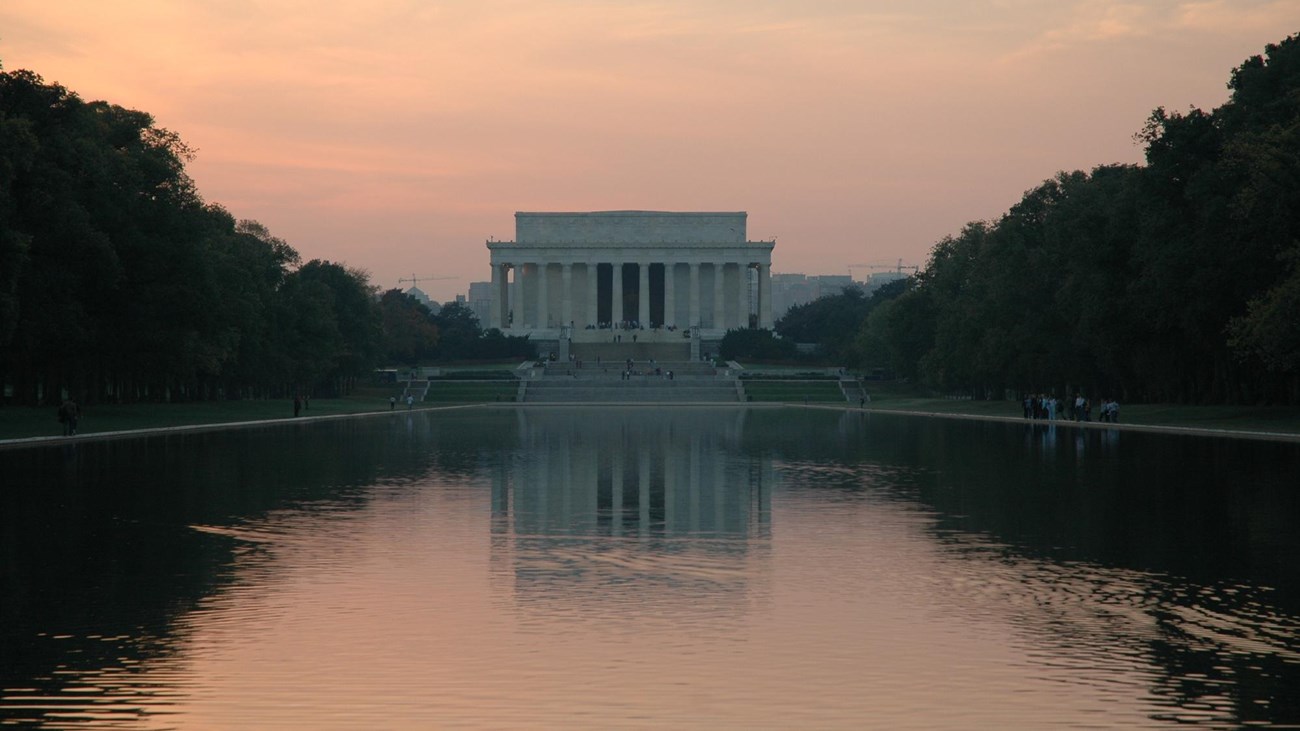 Lincoln Memorial above the reflection pool