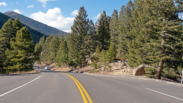 View of Trail Ridge Road near Hidden Valley in November 2025