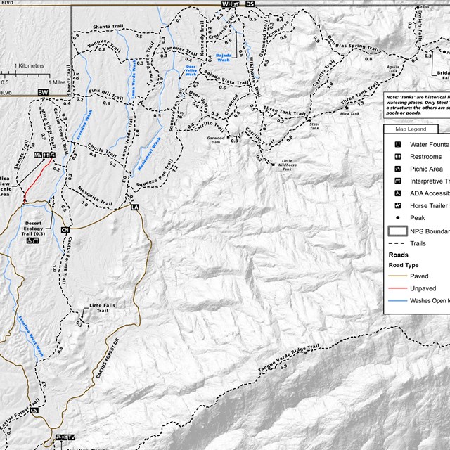 Map of RMD hiking trails