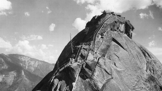 A historic photo of Moro Rock