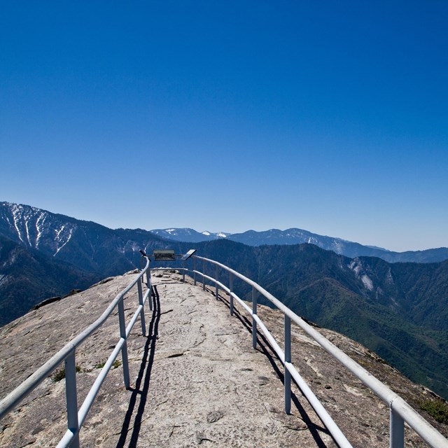 Sequoias, conifers, meadows, and vistas characterize the Giant Forest and Lodgepole areas. 