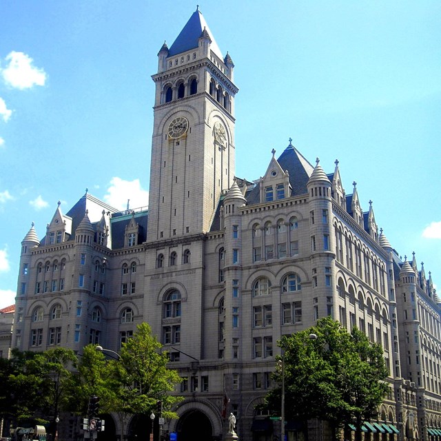 Exterior day view of the Old Post Office building.