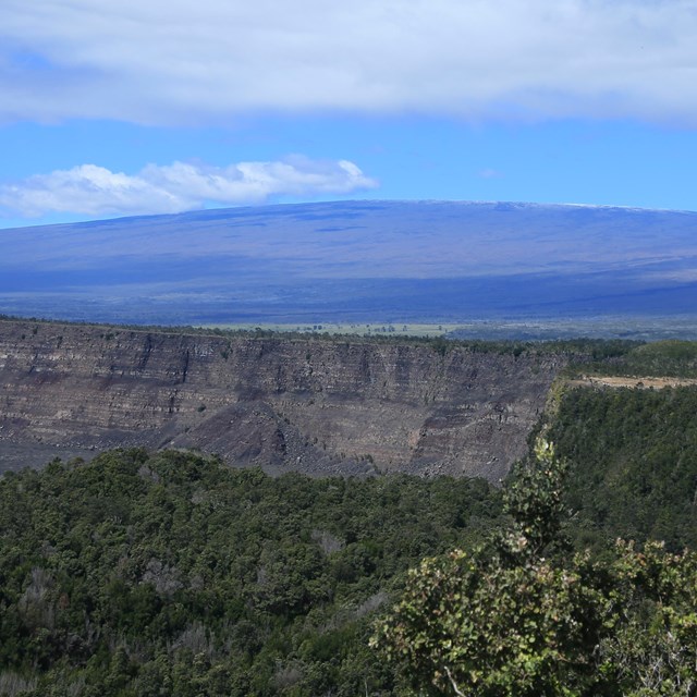 Photo of a shield volcano