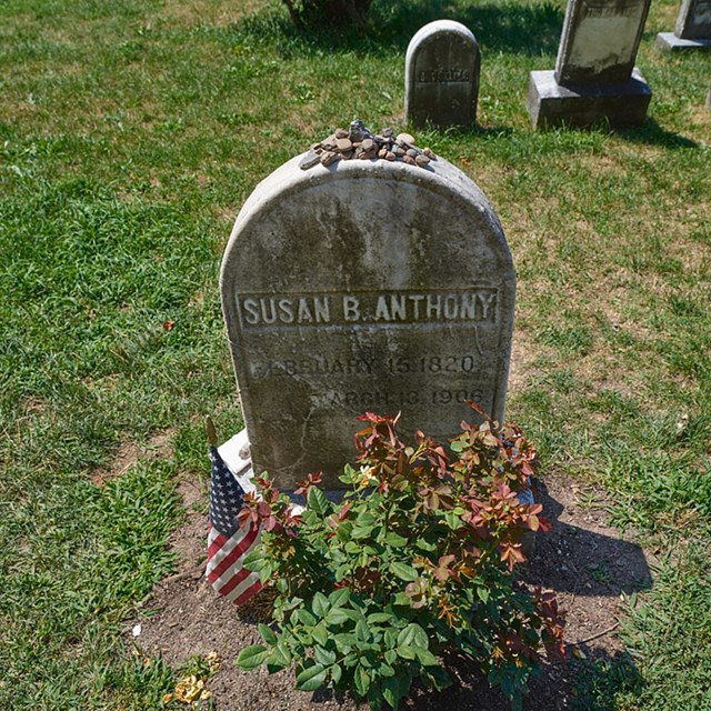 Susan B Anthony headstone. Photo by Carol Highsmith, Library of Congress