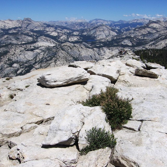 The narrow, rocky trail to Cloud's Rest