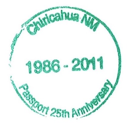 Chiricahua Passport 25th Anniversary Stamp - 2011