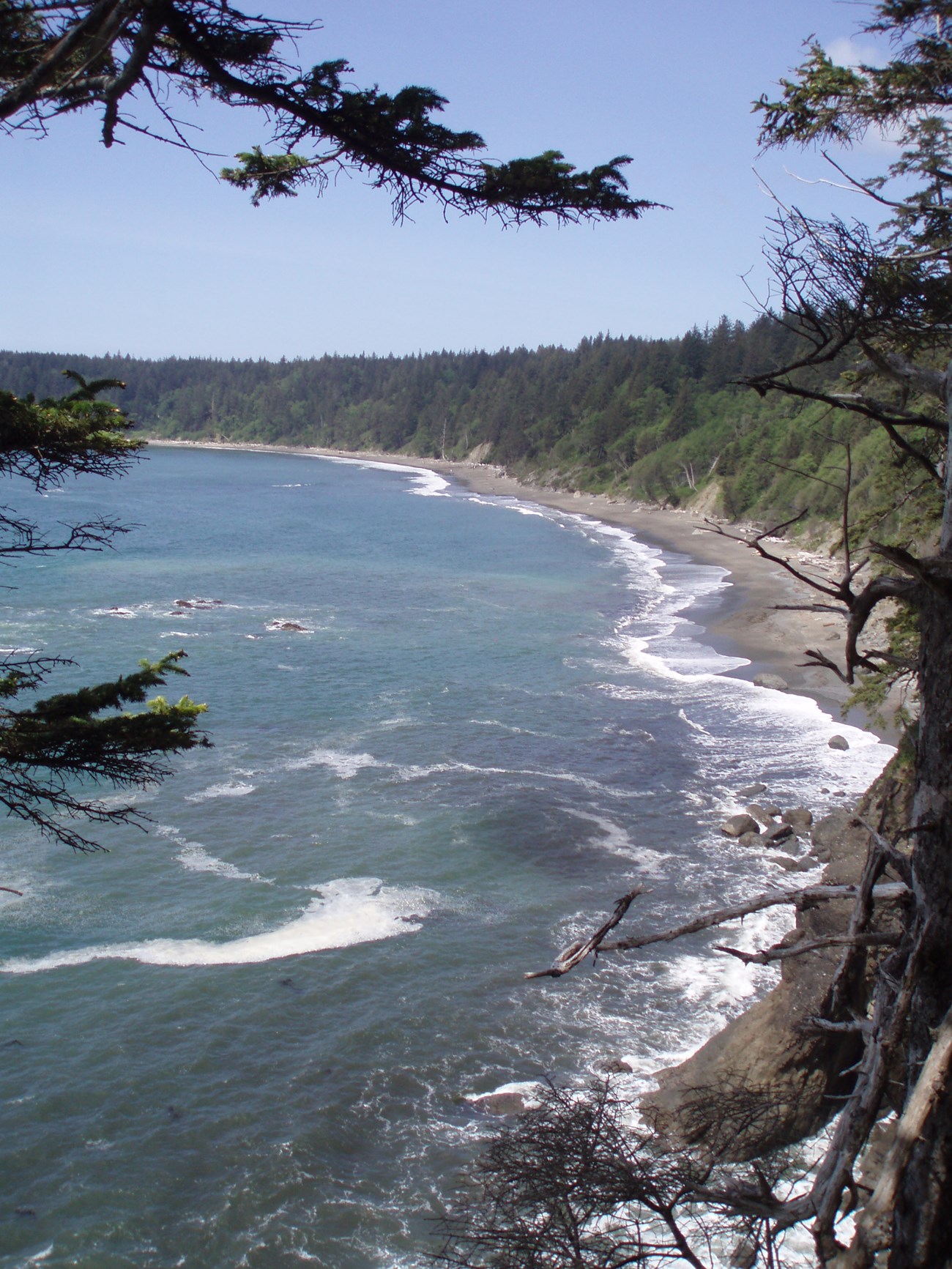 View of a wild coastline.
