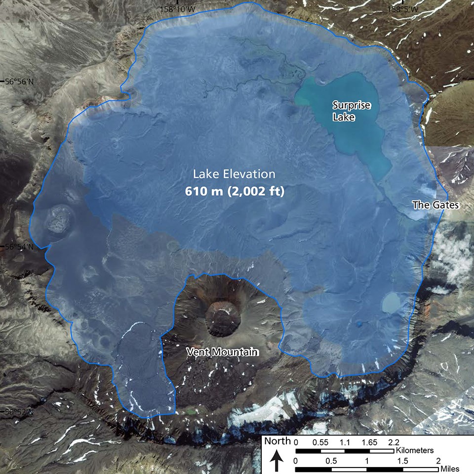 caldera viewed from above