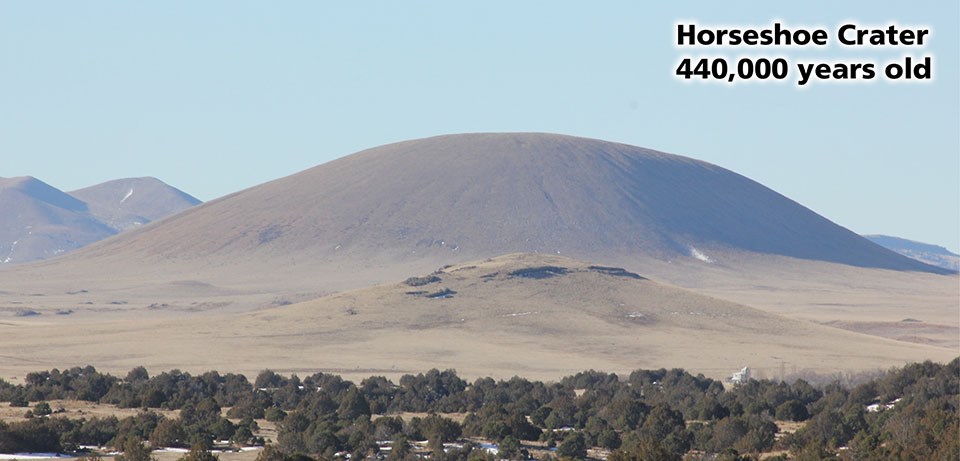 volcanic cone with summit crater