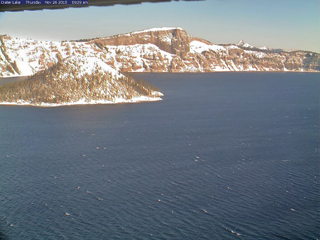 Crater Lake Webcam - Whitecaps on the Lake