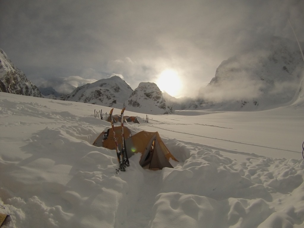 Sunrise over the Kahiltna Glacier