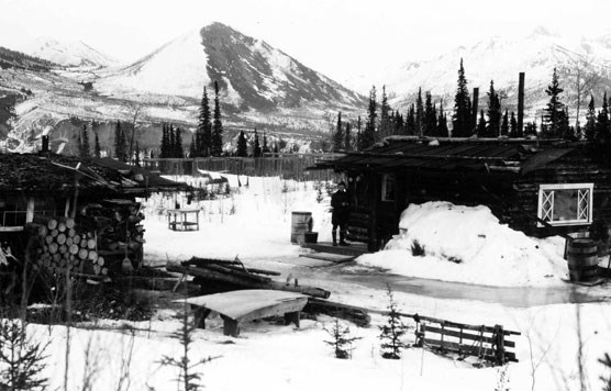 Historic photo of wooden buildings