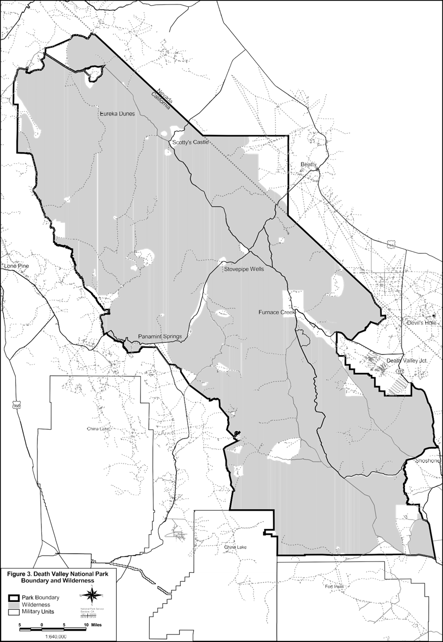 Figure 3. Death Valley National Park Boundaries and Wilderness