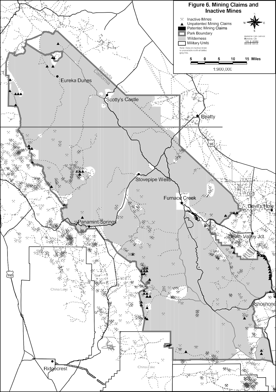 Figure 6. Mining Claims and Inactive Mines