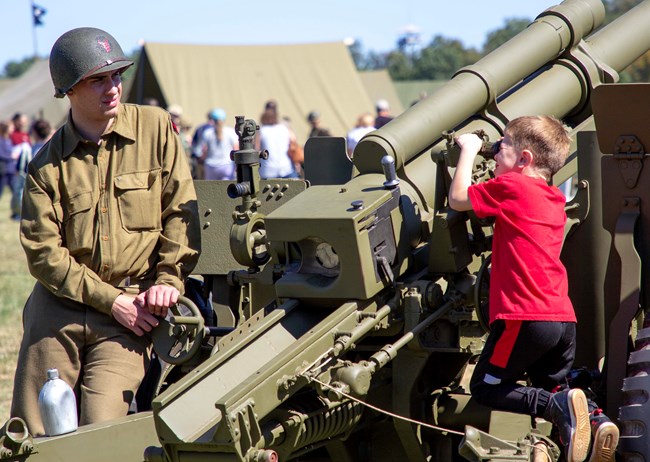 A young visitor at 2023 World War II Weekend