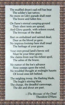 Bivouac of the Dead Poem