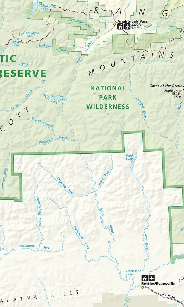 Park map of the John River area