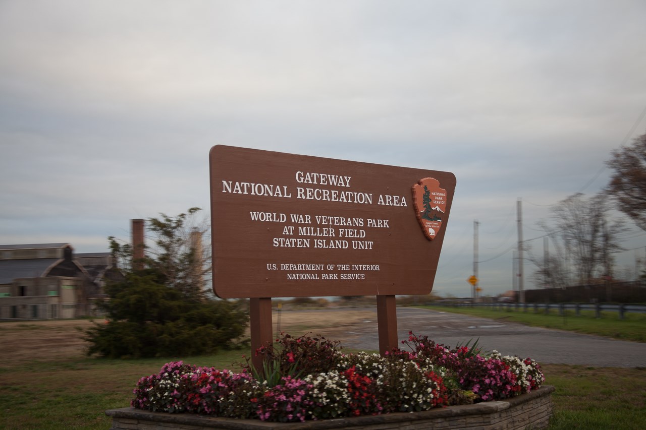 Miller Field entrance sign