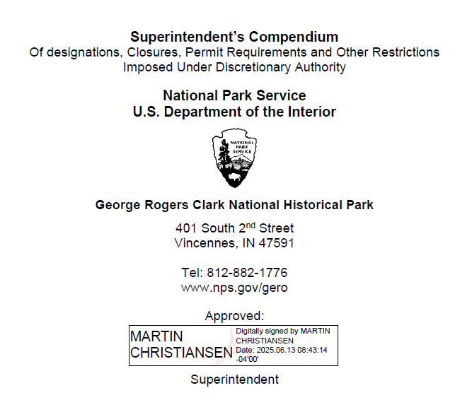 Superintendent's Compendium Signed 6/13/2025 by Martin Christiansen