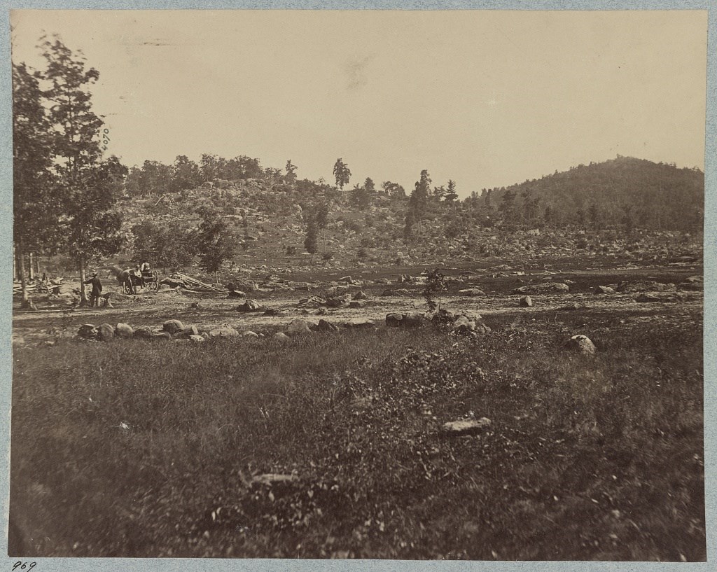 The Rock and Tree Covered Slopes of Little and Big Round Top