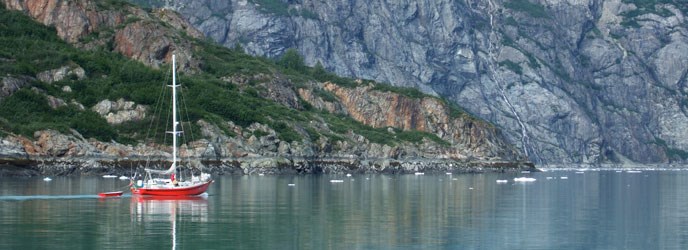 sailboat in Glacier Bay