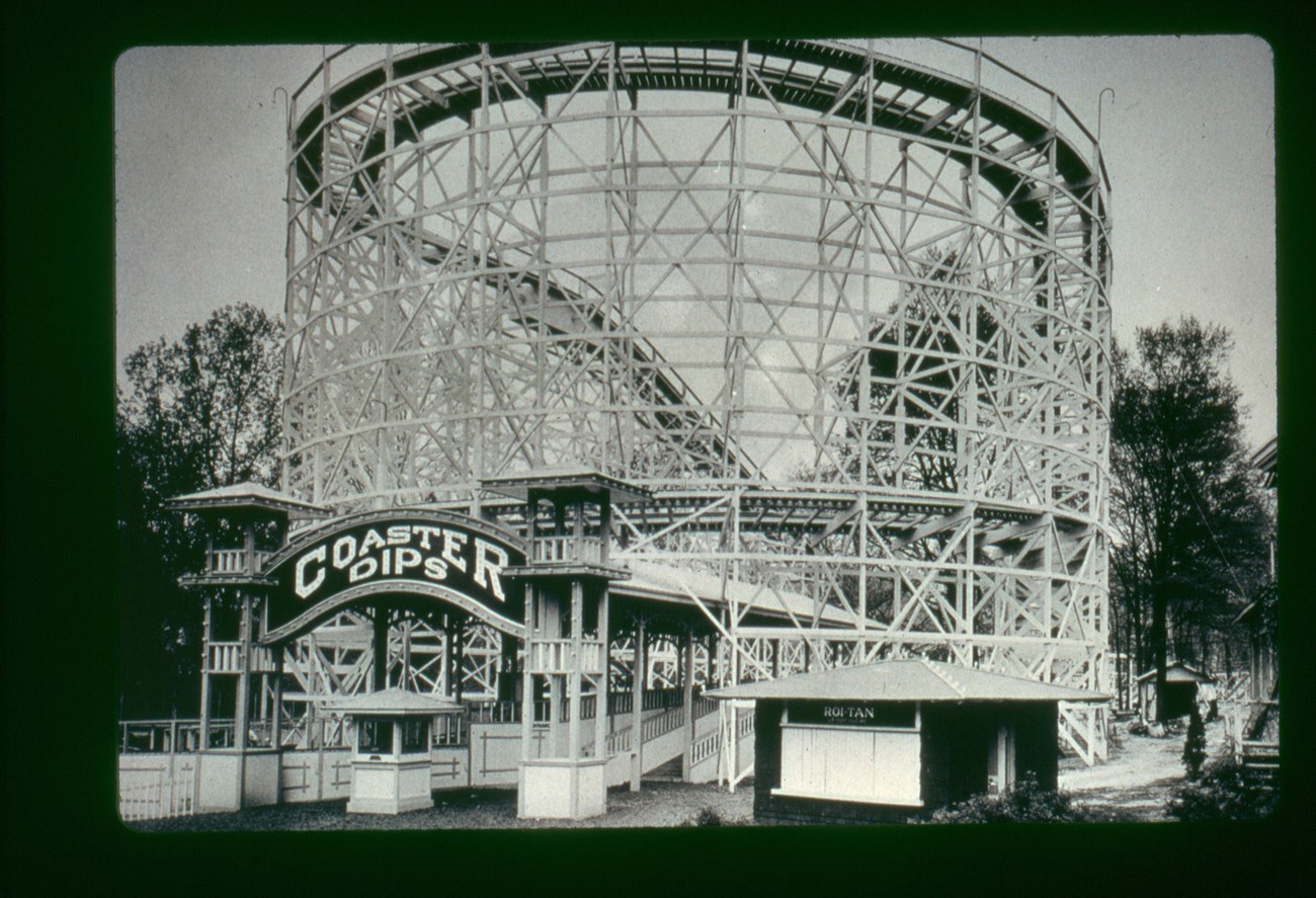 Rollercoaster from Ground Level Entrance