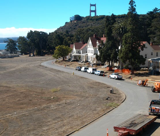 Fort Baker parade ground prior to rehabilitation