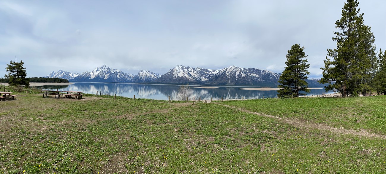 View of Mount Moran across Jackson Lake