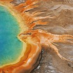 Rainbow of colors fills this steaming pool