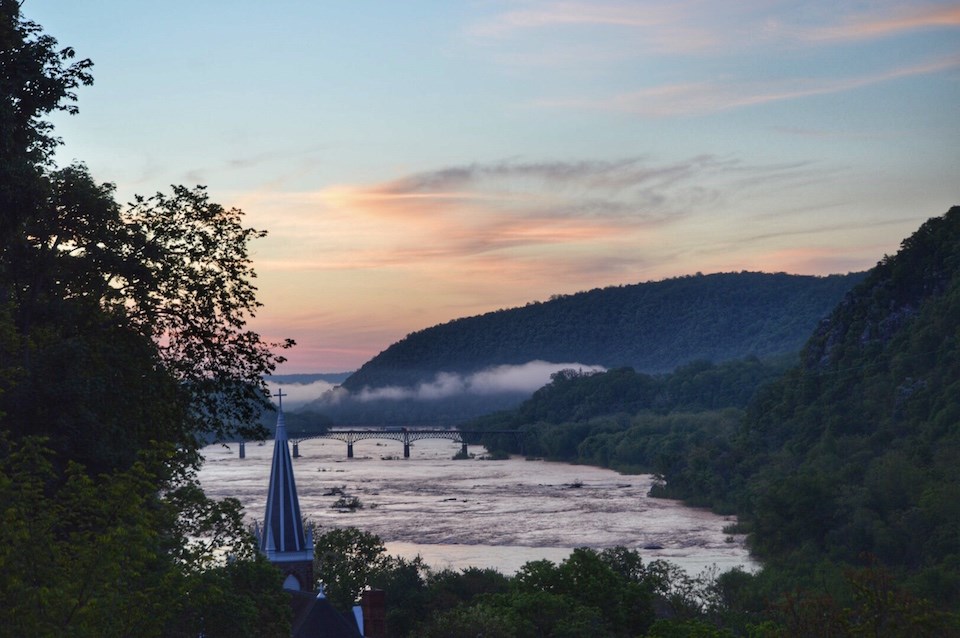 sunrise view from Jefferson Rock