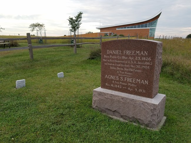 Freeman Graves with Heritage Center in the background