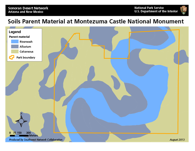 soilmap_MOCA Soils of Montezuma Castle NM