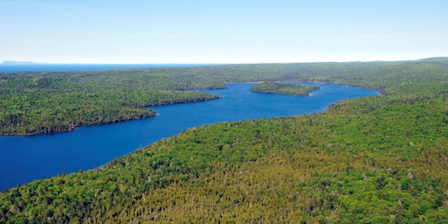 Aerial view of Washington Harbor.