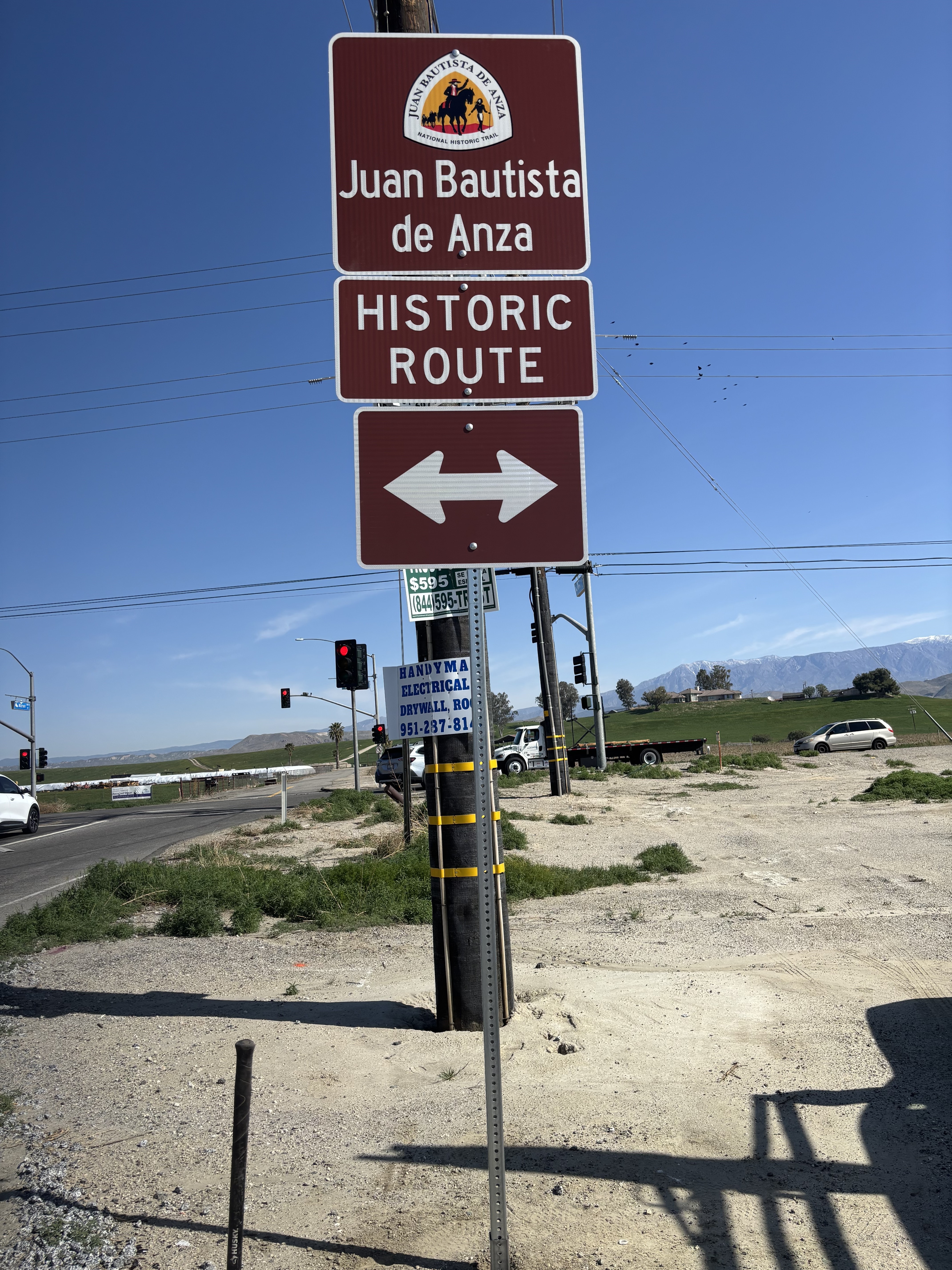 Auto Tour Sign in San Jacinto 