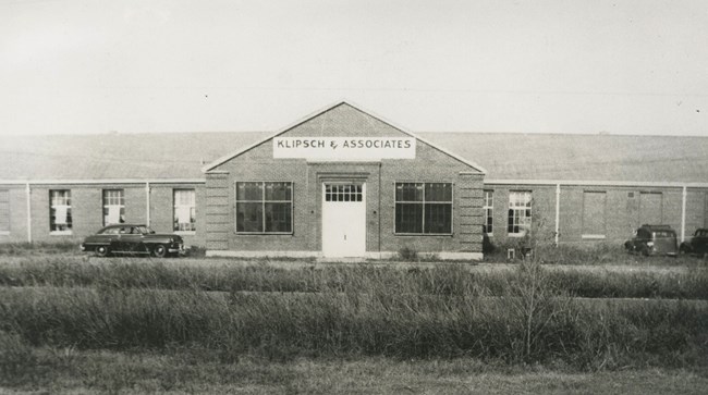 lt= Klipsch & Associates factory, 1950