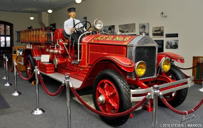 LaFrance Fire Engine located inside of Historic Fire Station No. 6