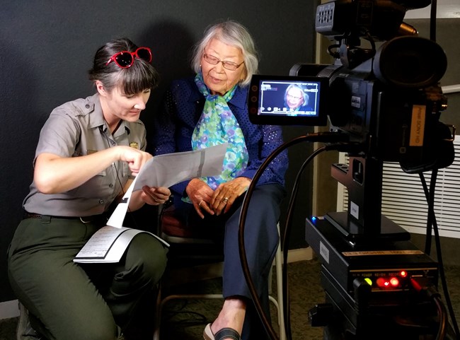 Park Ranger interviews Hisae Genie Obana