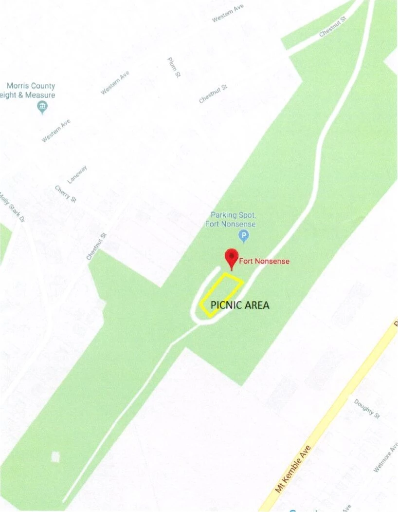 DDA FN A map detailing an area for demonstrations