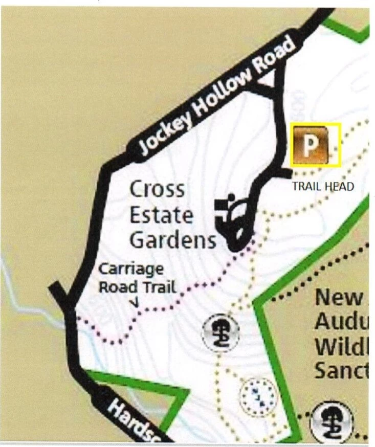 DDA NJBT A trail map detailing an area for demonstrations