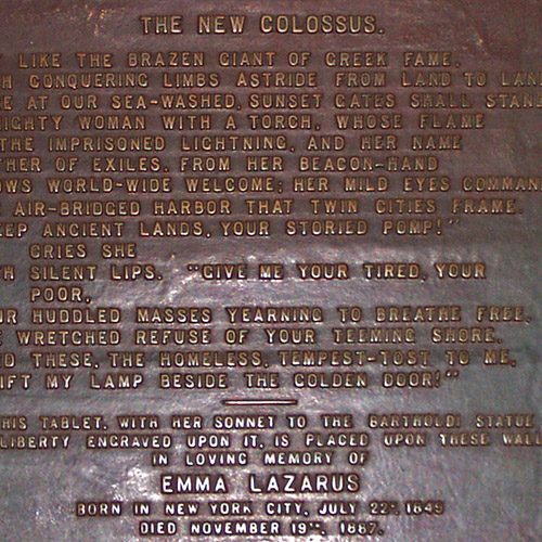 Plaque, The New Colussus