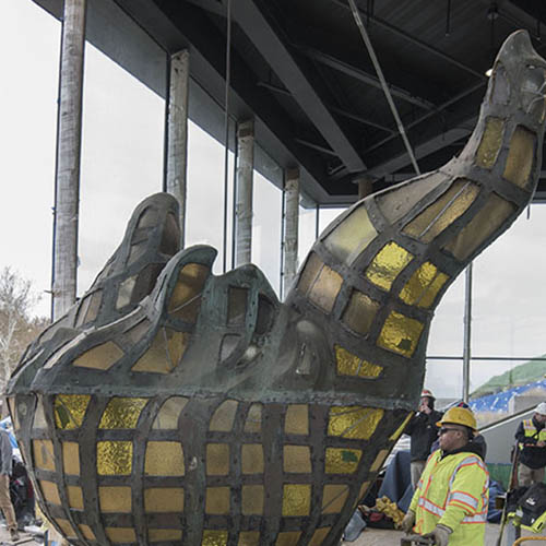 Moving the Statue of Liberty Torch